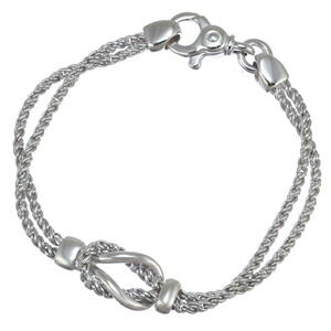 Tiffany Double Rope Center Knot Bracelet Silver CO